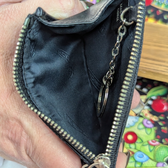 Coach Black Signature Canvas Card Holder - Picture 3 of 3